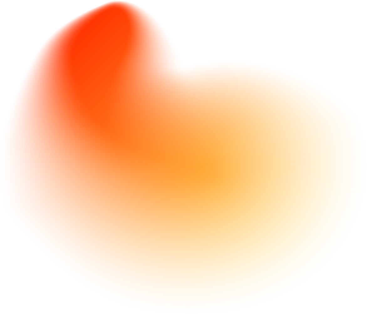 Orange Blob Element Design With Blur Gradient